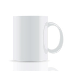 White cup isolated on white background vector image