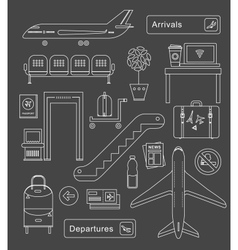 Airport icons vector image
