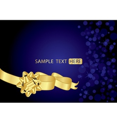 Background with gold bow vector image
