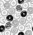 Donut seamless pattern vector image