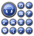 Multimedia buttons vector image