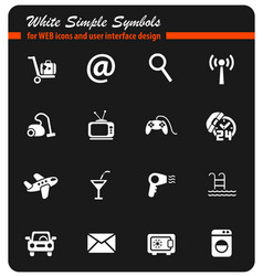 Hotel service icon set vector image