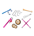A Set of Auto Repair Tools Kits vector image
