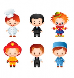 Occupation icons vector image
