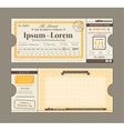 Train Ticket Wedding Invitation Design Template vector image