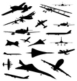 Vintage Plane Silhouette vector image