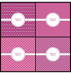 Pink and beige card template vector image