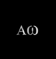 Greek Letter- Alpha and Omega vector image