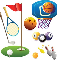 Set of sport symbols vector image