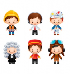 Occupation icons vector image
