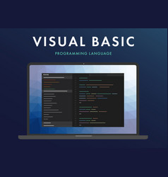 visual basic programming language vector image