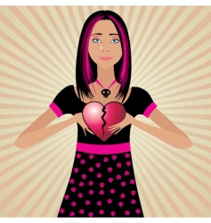 Emo girl Emo girl vector image