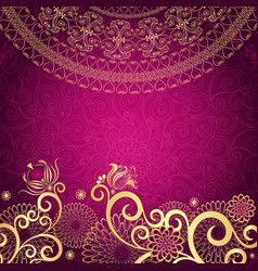 Vintage purple frame vector image