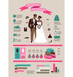 Wedding set with graphic elements vector image