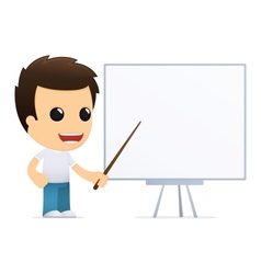 Funny cartoon casual man vector image