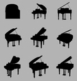 Piano silhouette Piano silhouette vector image