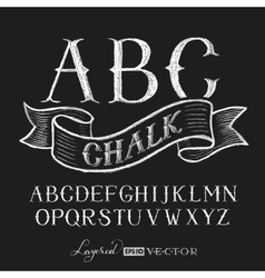 Alphabet hand drawn on chalkboard Alphabet hand drawn on chalkboard vector image