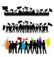 Fun group with flags vector image