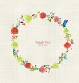 Round floral frame for your design thank you Round floral frame for your design thank you vector image
