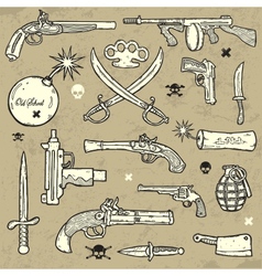 Weapons Set vector image