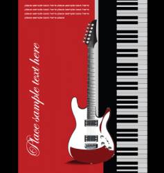 Piano with guitar vector image