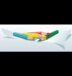 Color pencils vector image