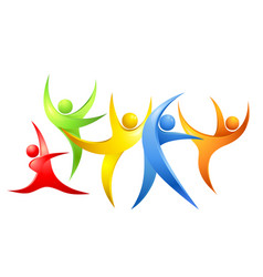 Abstract colorful dancing figures Abstract colorful dancing figures vector image