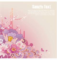 Floral background vector image