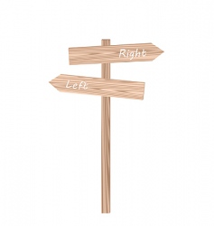 Illustration of wood traffic sign vector image