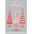 Merry Christmas red and gray vector image