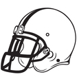 Helmet football vector image