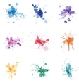 Paint splat colors set collection vector image