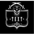 Skull shield vector image