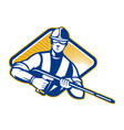 Power Washing Pressure Water Blaster Worker vector image
