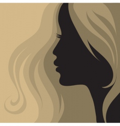 Closeup vintage woman vector image