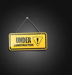 Under construction sign vector image