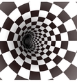 Black and white spiral tunnel vector image