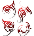 Abstract tribal tattoo design vector image