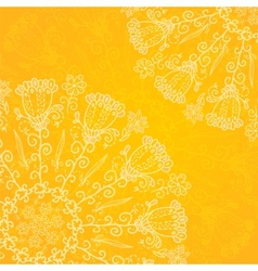 Vintage ethnic ornament orange background vector image