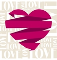 Vintage Valentines Day greeting card vector image