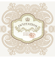 Hand draw ornamental floral vintage template vector image