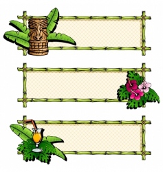 Hawaiian banners vector image