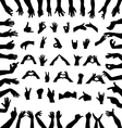 Silhouettes of hands vector image