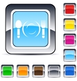 Dinner square button vector image