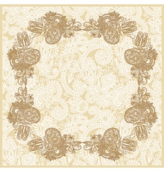 Ornate floral background Invitation vector image