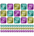 Education buttons vector image