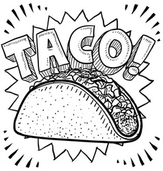 Taco vector image