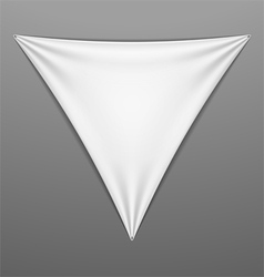 White stretched triangular shape with folds White stretched triangular shape with folds vector image