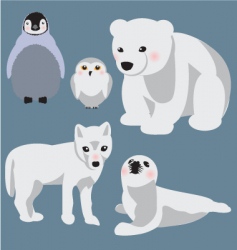 Arctic babies vector image