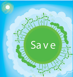 Think Green Ecology Concept vector image